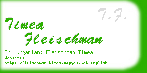 timea fleischman business card