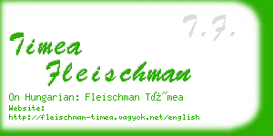 timea fleischman business card